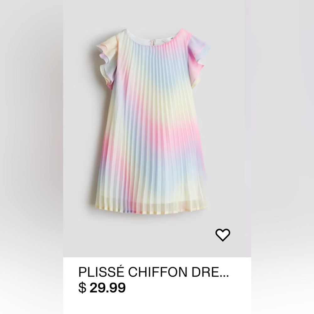 H&M Multicolor Flutter Sleeve Dress